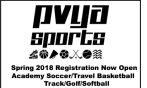 PVYA Fall Sports Registration Open!